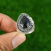 Sterling Silver Pear Sacral Chakra Black Tiger's Eye Stone Statement Mother Ring
