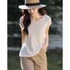 Demana Linen Blend Minimalist Knit Top