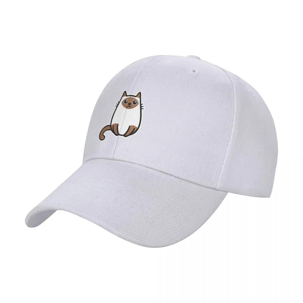 Cute Siamese Cat Kawaii for Cat Lovers Baseball Cap Beach Bag Fishing cap Golf Hat Women's Golf Clothing Men's