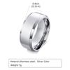 6mm 8mm Stainless Steel Rings Gold Color Brushed Surface Wedding Ring for Men Women Couple Engagement Finger Jewelry Gifts