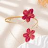 Elegant Flower Upper Arm Bracelet Vintage Enamel Glaze Craft Flower Cuff Bracelet Jewelry Gift Spiral Arm Bracelet