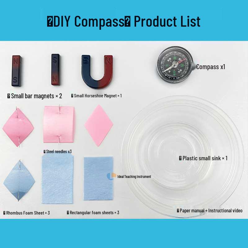 Second Grade Science DIY Kit: Build a Steel Needle Floating Compass