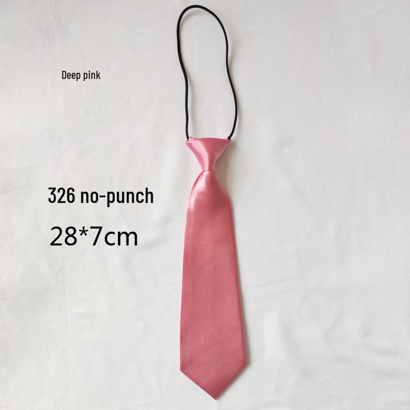 Solid Color Short Pullover with Cute Tie for Women & Children - Casual Uniform Accessory