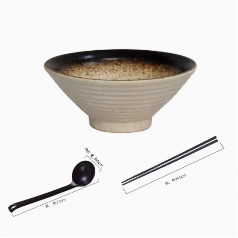 Japanese Ceramic Ramen Bowl – Creative Soup Bowl for Home or Restaurant Use