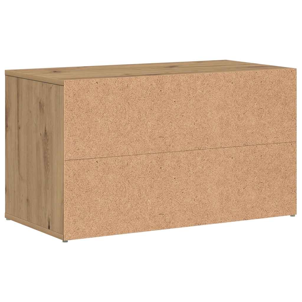 Vidaxl Ławka Do Holu 80X40X45 Cm Dąb Rzemieślniczy Drewno Klejone