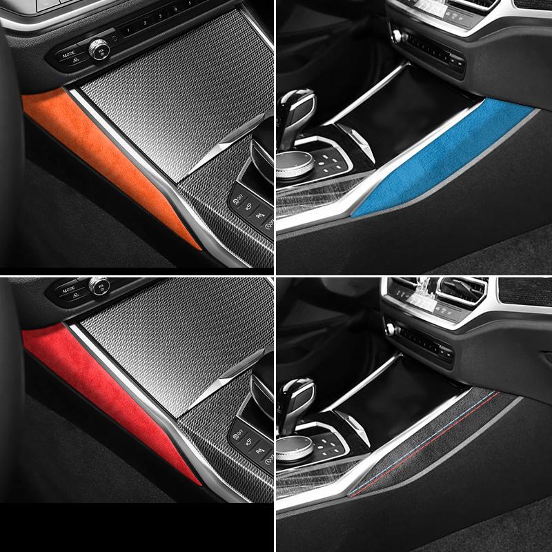 For BMW G20 G23 G28 G42 I3 I4 3 4 Series Made of Alcantara Center Console Gear Panel Side Trim Strips Car Interior Accessories
