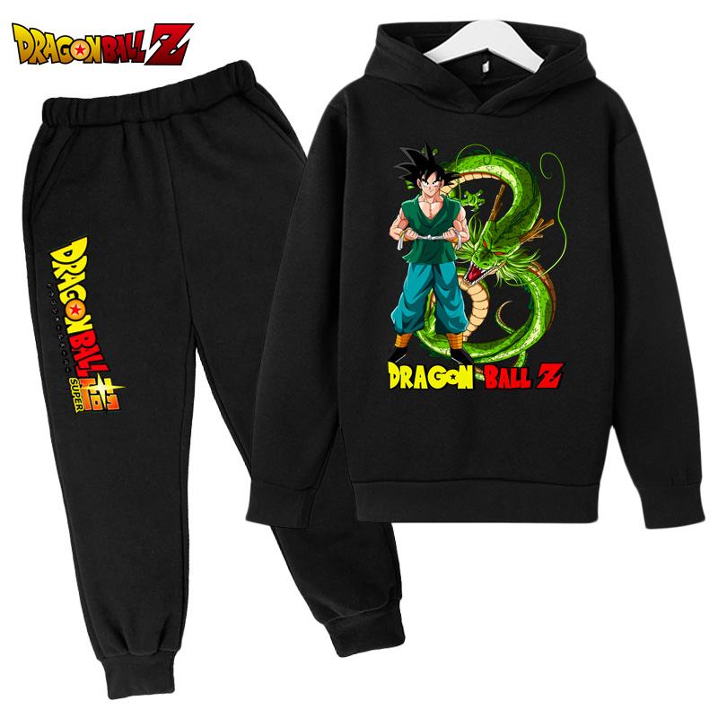 2026 Boys and Girls Seven Hoodie Kids Cartoon Goku Sweatshirt Children's Simple Fashion Top Boys and Girls Clothing Dragon Ball