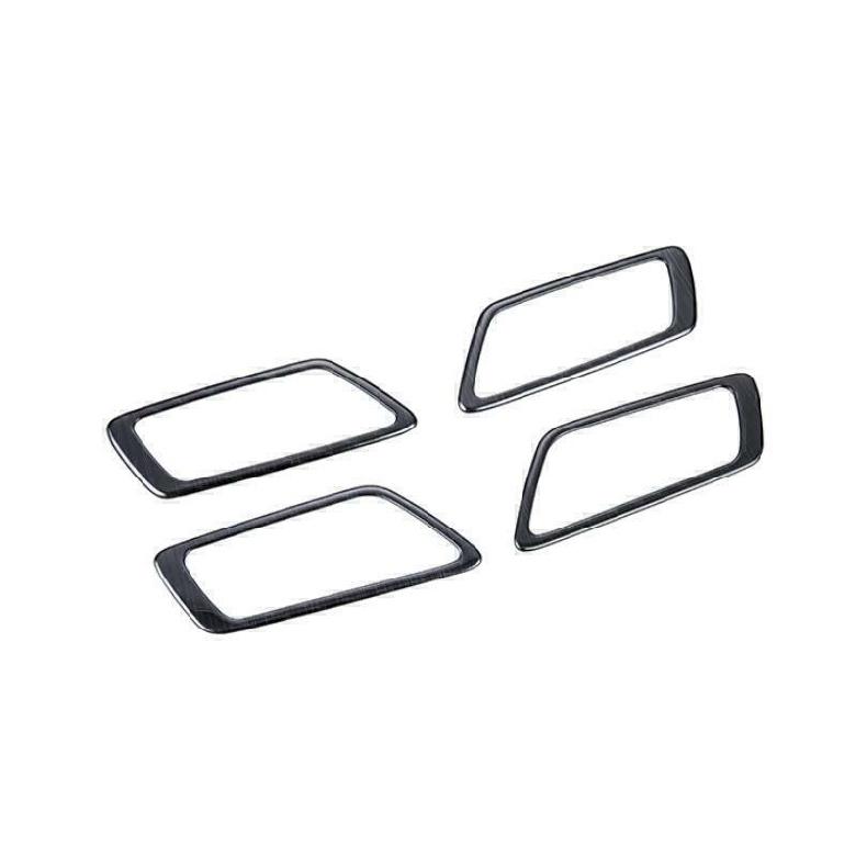 For Toyota CHR CH-R 2018-2022 Black Steel Inner Door Handle Lock Frame Trim 4pcs