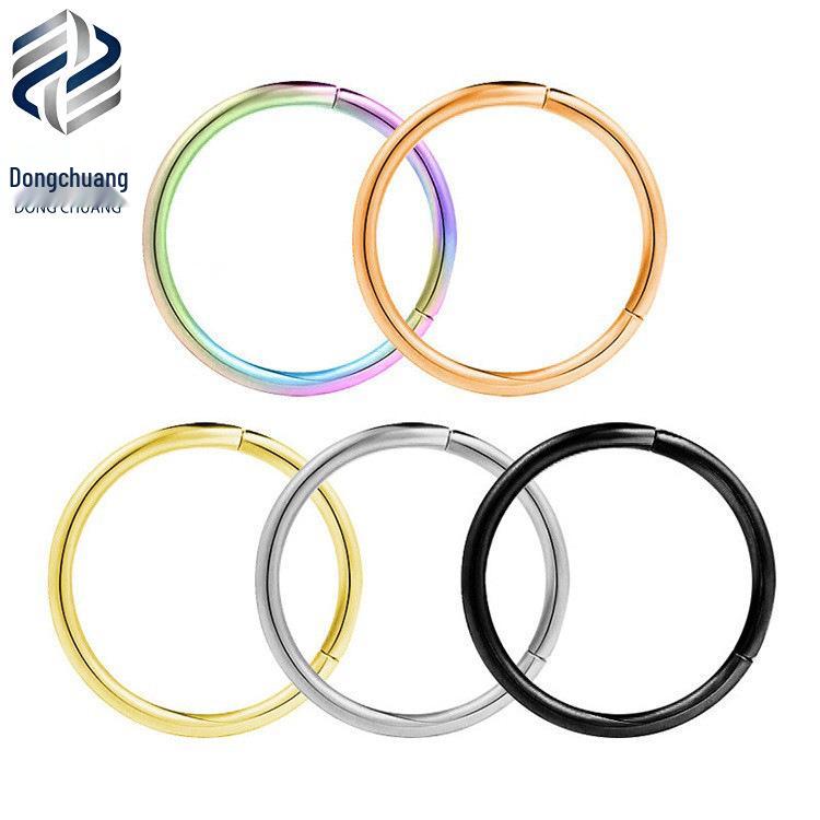 Европейский бестселлер: Бесшовное кольцо из нержавеющей стали 316 для пирсинга носа и ушей 1.2x14mm