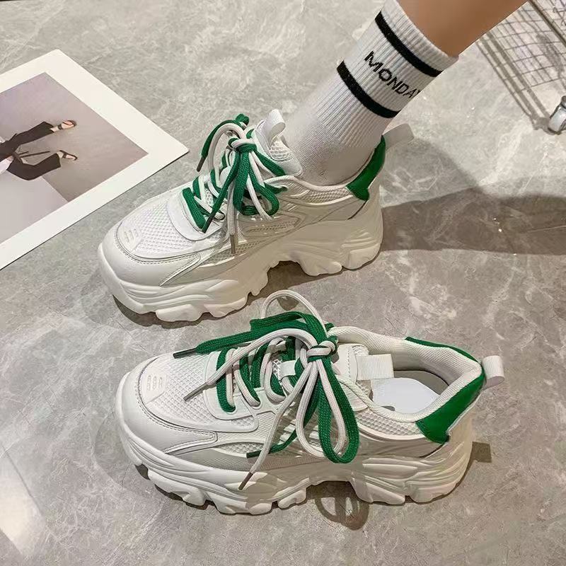 New spring platform leisure sports dad shoes inner height increase CM travel fried street Para shoes