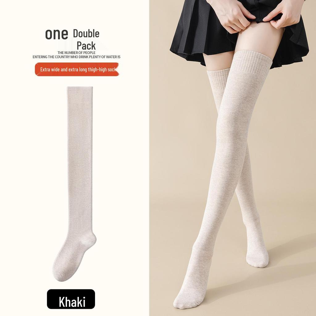 Women's Thick Over-the-Knee Socks: Autumn/Winter Style, Perfect for High School Girls.