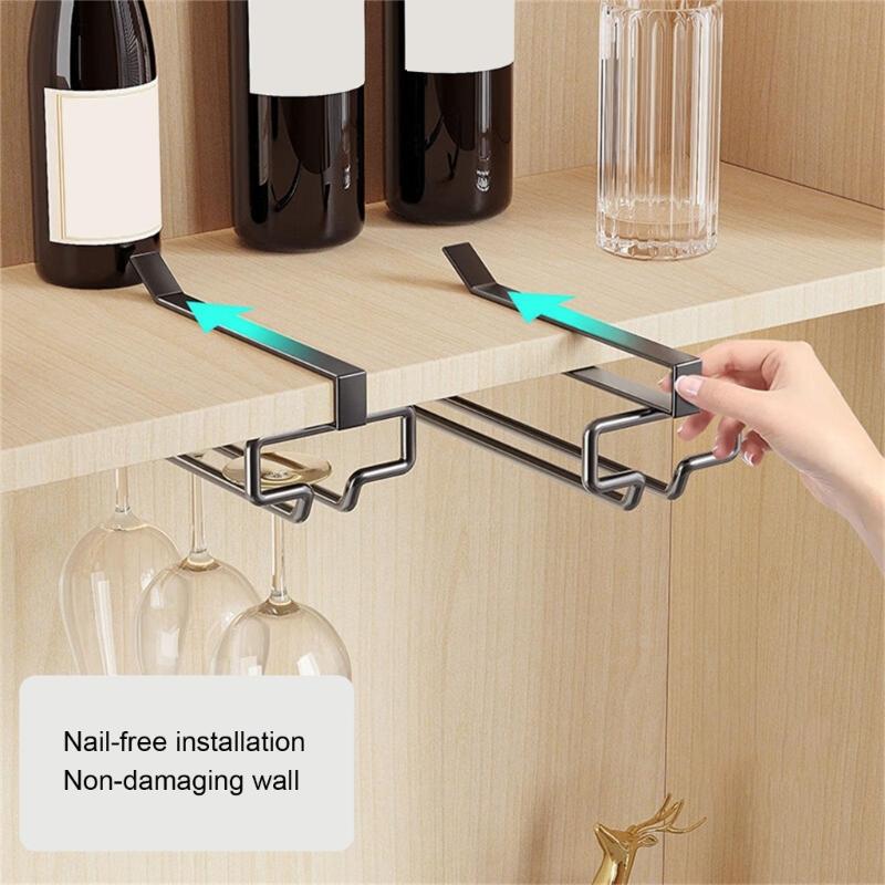 Wine Glass Holders Durable Stainless Steel Rack For Easily Installation