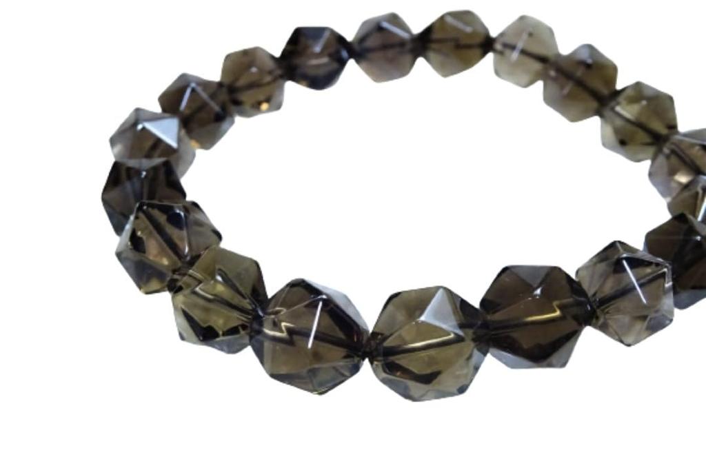 for warding off achieving and achieving Smoky Quartz Bracelet for Men and Natural Power 10mm Cut 16cm Kanoishi [Amulet evil, dreams, goals] Women,