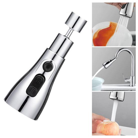 Kitchen Faucet Extender 360 Degrees Rotatable 3 Modes Adjustable Sprayer Attachment Universal Faucet Aerator