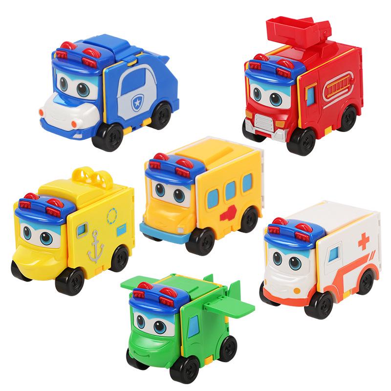 Twisty Bus Toy: Double-Sided Reversible Transforming Robot Car Set for Kids