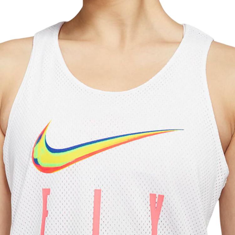 Nike Dri-FIT Fly Reversible Quick-Dry Sports Basketball Vest Women tops White DM7905-106
