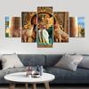5Pcs Egyptian Woman Egypt Decor Canvas Picture Wall Art 5 Pieces Pictures Paintings HD Print No Framed Modern Room Decor