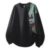Men's American Retro Embroidered Long-Sleeve Pullover Sweatshirt