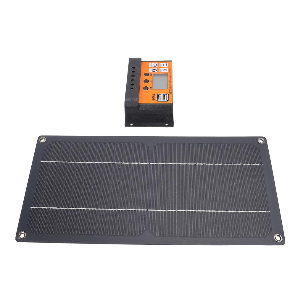 10W Solarakku-Ladegerät mit 10A Controller Monokristallin Wasserdicht 12V Solarmodul-Kit für