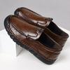 Sapatos Masculinos de Couro Novos Respiráveis Negócios Outono Mocassins Slip on Homem Casual Preto Sapatilhas Sapatos de Condução Caminhada Mocassins