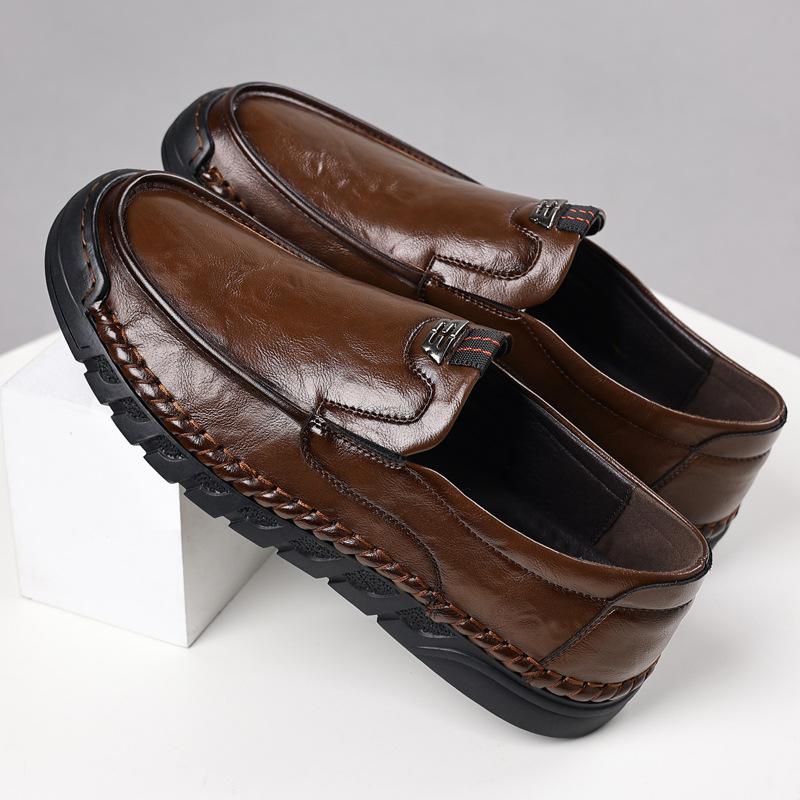 Sapatos Masculinos de Couro Novos Respiráveis Negócios Outono Mocassins Slip on Homem Casual Preto Sapatilhas Sapatos de Condução Caminhada Mocassins