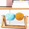 Rotating Wool Storage Rack Handmade Detachable Frame Yarn Spool Organizer Wooden Yarn Spinner Holder Knitting Crafts
