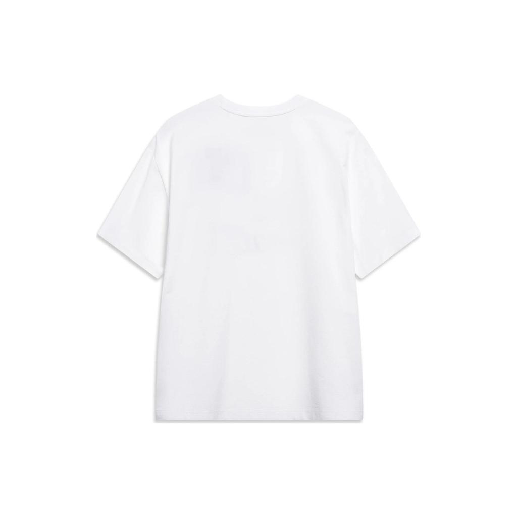 Lining Cool Comfort Cartoon Letter Print Casual Round Neck Short Sleeve T-Shirt Men Tops White AHST567-1