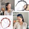 2Pcs Women Headband with Clips Double Layer Design Anti-slip Hairband Bang Braided Hair Hoop Hair Accessories