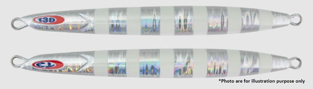 Jackall Metal Jig Anchovy Type 3 Flutter 160 grams Glow Stripe (9976)