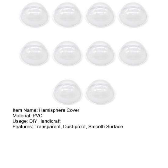 10Pcs 9/12/16cm Hemisphere Dome Covers Globe Half Round Clear Bottle Dust-proof Protective Cover DIY Making Handicraft Transparent PVC Plastic