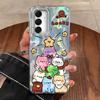 For Samsung Galaxy A15 A16 A25 A26 A35 A36 A55 A56 S24 S25 Plus Ultra 5G Phone Cover Cartoon Cat Leopard Print Patterns Bumper