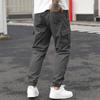 Men's Loose Casual Multi-pocket Work Pants, Youth Stretch Waist Drawstring  Pants