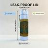 1PC Round Tree Of Life Ornament 750ml Color Plastic Sports Water Bottle Leakproof Flip Straw Lid For Sports Office Home Use