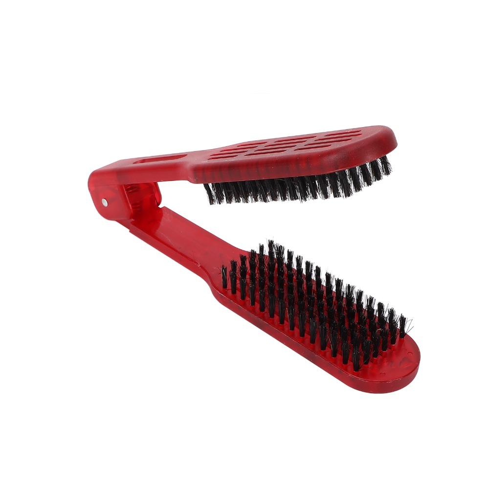 V-Form Design Haarglättbürste Schienenstruktur Haarstylingkamm für den Heimgebrauch