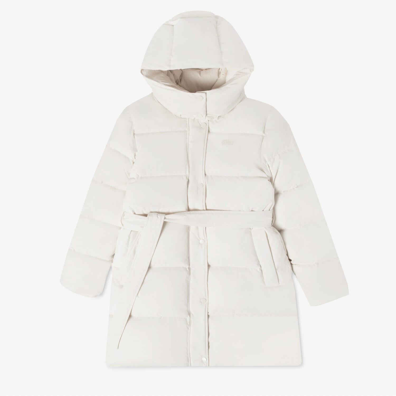 

LACOSTE Женский длинный пуховик с поясом [кремовый]