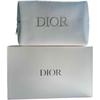 Dior Tissu en Denim Imprimé Classique Moderne Minimaliste Sacs à Maquillage Blancs Portables 18*9*11cm