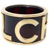 CHANEL Logo bangle Bangle Dark brown / goldUsed