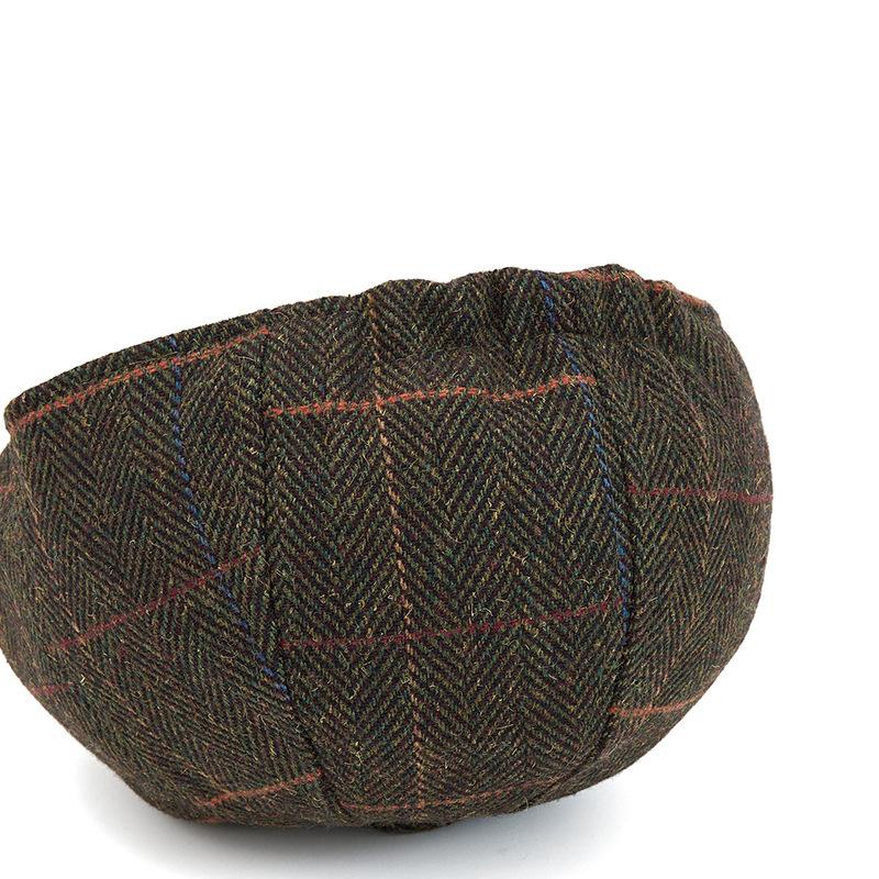 Vintage Octagonal Cap Autumn Winter Men's Warm Wool Beret Cap Painter's Cap Newsboy Cap