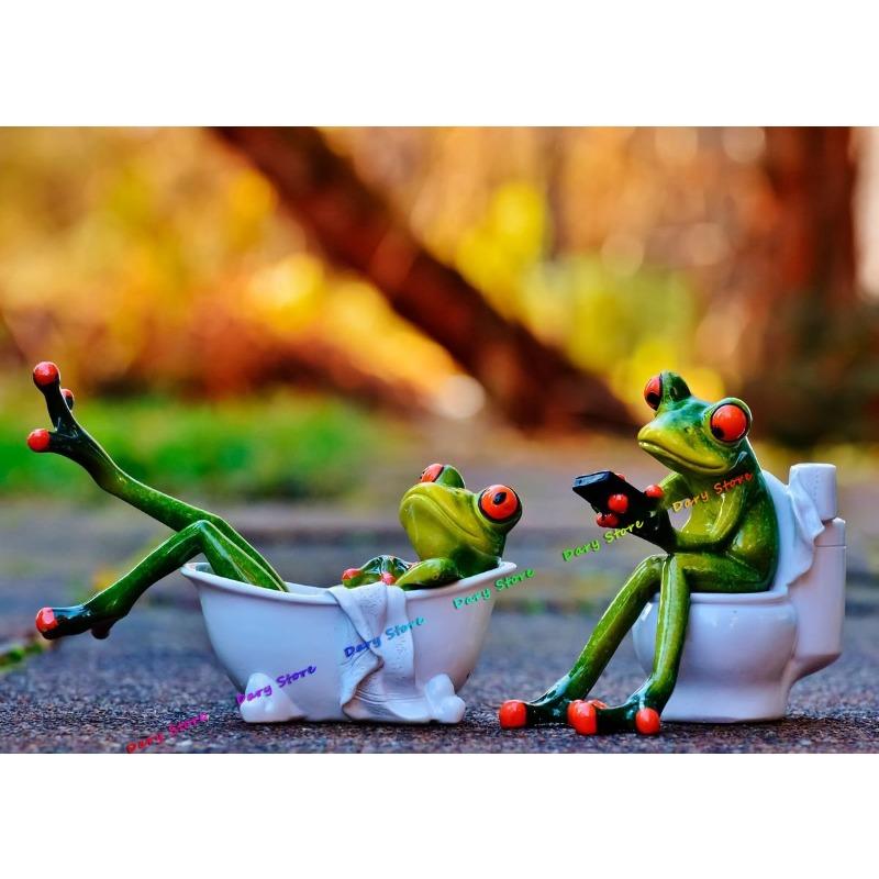 Funny Toilet Paper Bathroom Nordic Frog Posters and Prints Canvas Painting Wall Art Pictures for Washroom WC Bath Home Decor
