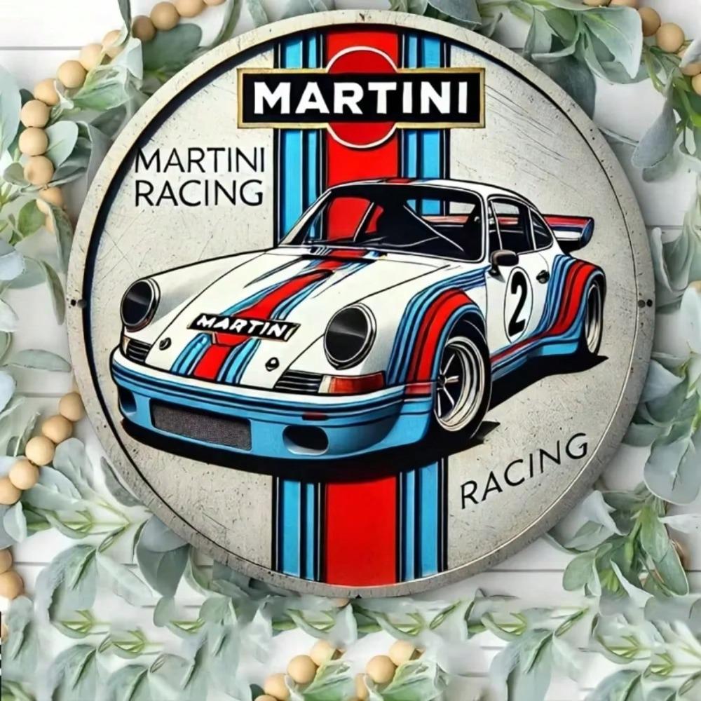 Vintage Martini Metal Tin Sign Durable Aluminum Art for Garden Porch Balcony Wall Decor