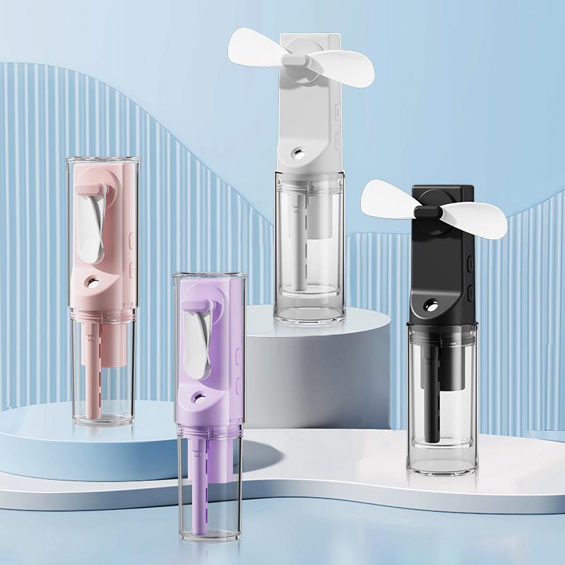 Portable Mini Cartoon Fan & Humidifier: Children's Handheld Water Spray