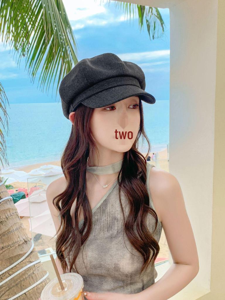 High-Quality Solid Color Octagonal Beret - 2025 Autumn Collection: Sweet, Literary-Inspired Cap