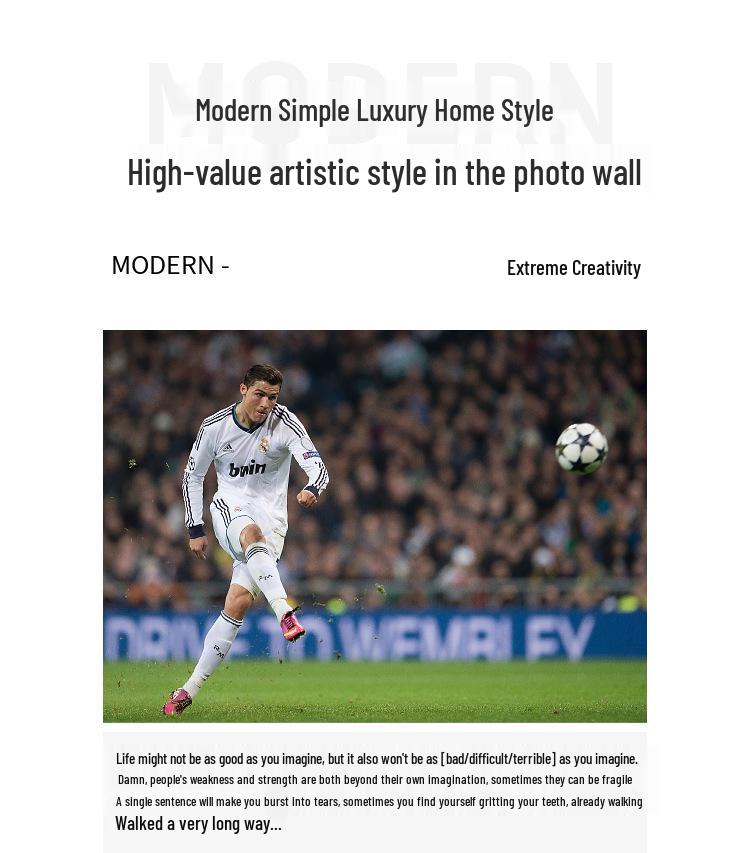 Póster Estrella de la Champions League y el Mundial CR7 - Arte de Pared Decorativo para Dormitorio o Habitación