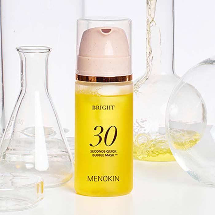 

Menokin 30-секундная быстродействующая пузырьковая маска Bright – Отбеливающее сияние и уход, корейская