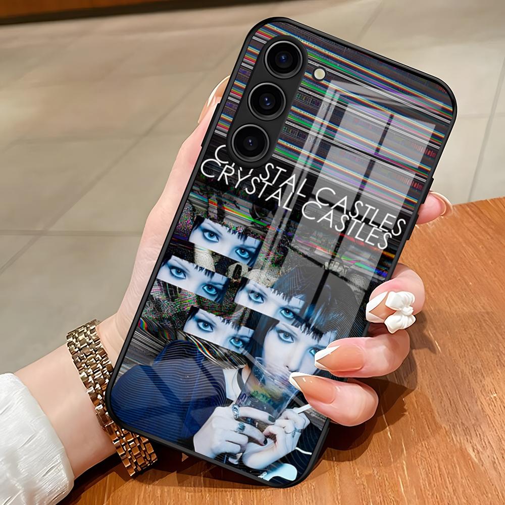

Band C-Crystal Castles Phone Case For Samsung S26 S25 Edge Ultra S23 S22 S21 S20 Ultra Plus S24 Fe A54 A53 A25 Glass Cover Samsung S24 FE