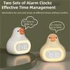 Touch Control Big Goose Alarm Clock Creative Cute Bedside Clock  Children's Wake-Up