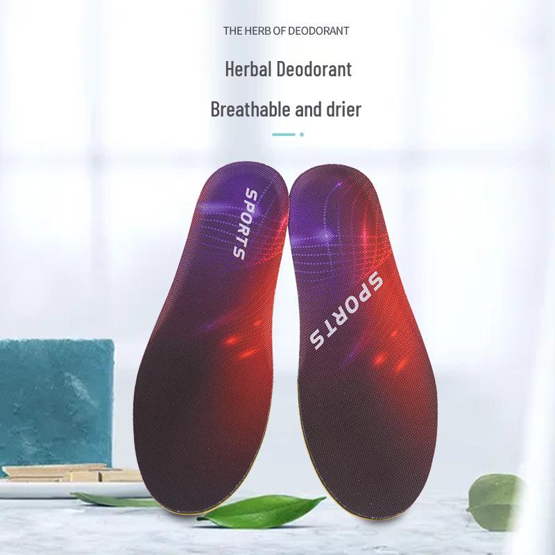 Buyun Auslai Breathable Shock-Absorbing Mugwort Insoles: Comfortable, Sweat-Absorbing, Deodorizing for Men’s & Women’s Sports Shoes.