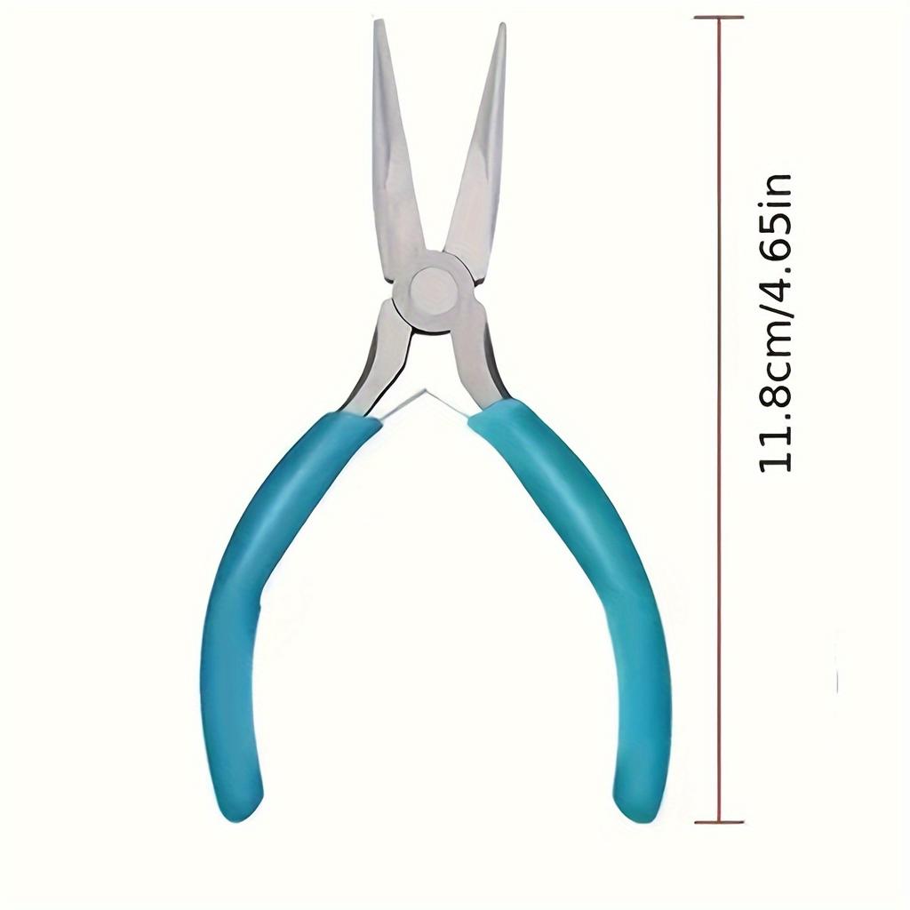 Jewelry Pliers Tool Kit Jewelry Needle Round Wire Cutter and Curved Nose for Jewelry Beading Repair Supplies Wire Wrapping Multifunctional