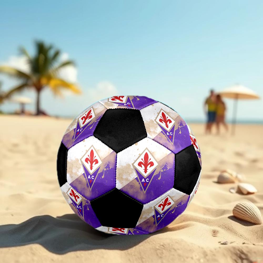 SIZE 5 ACF Fiorentina Soccer Ball Colorful All Ages Machine Stitched PVC Competition Ready Durable High-Bounce