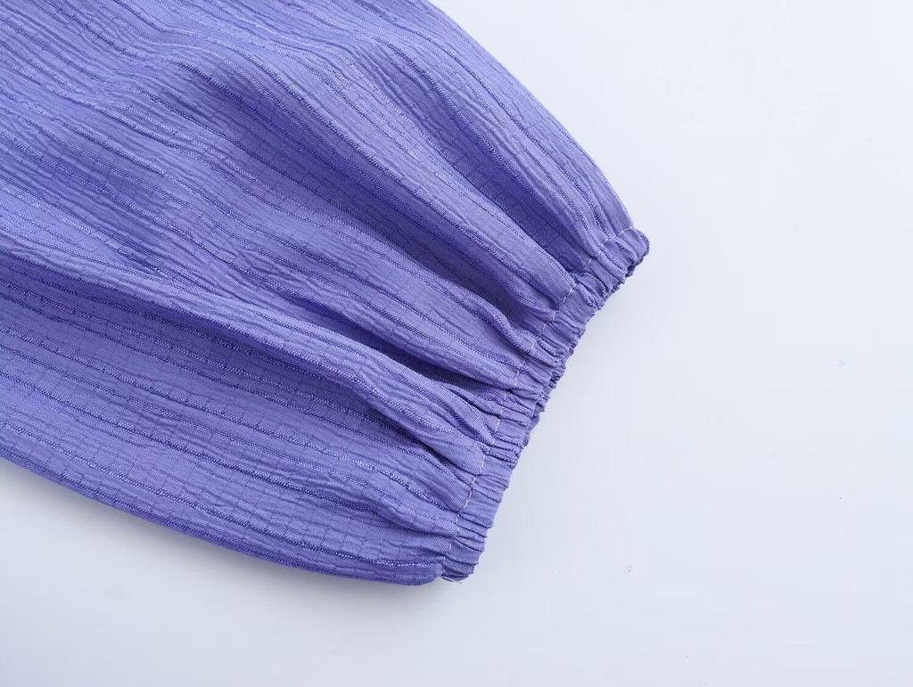 Rochie casual texturată cu mâneci lungi pentru femei, stil european și american, de primăvară 2025